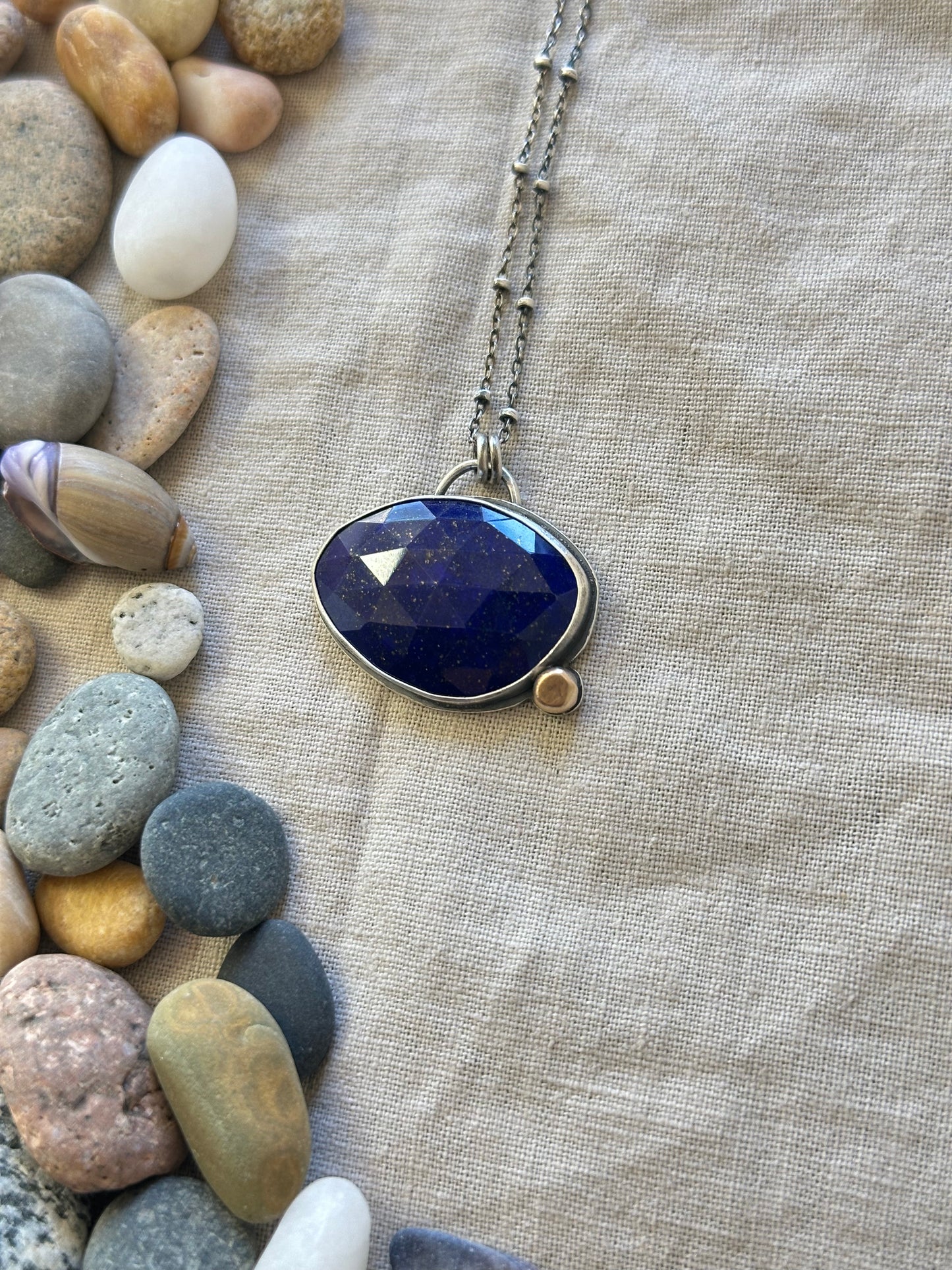 Lapis Lazuli Necklace - Sterling silver