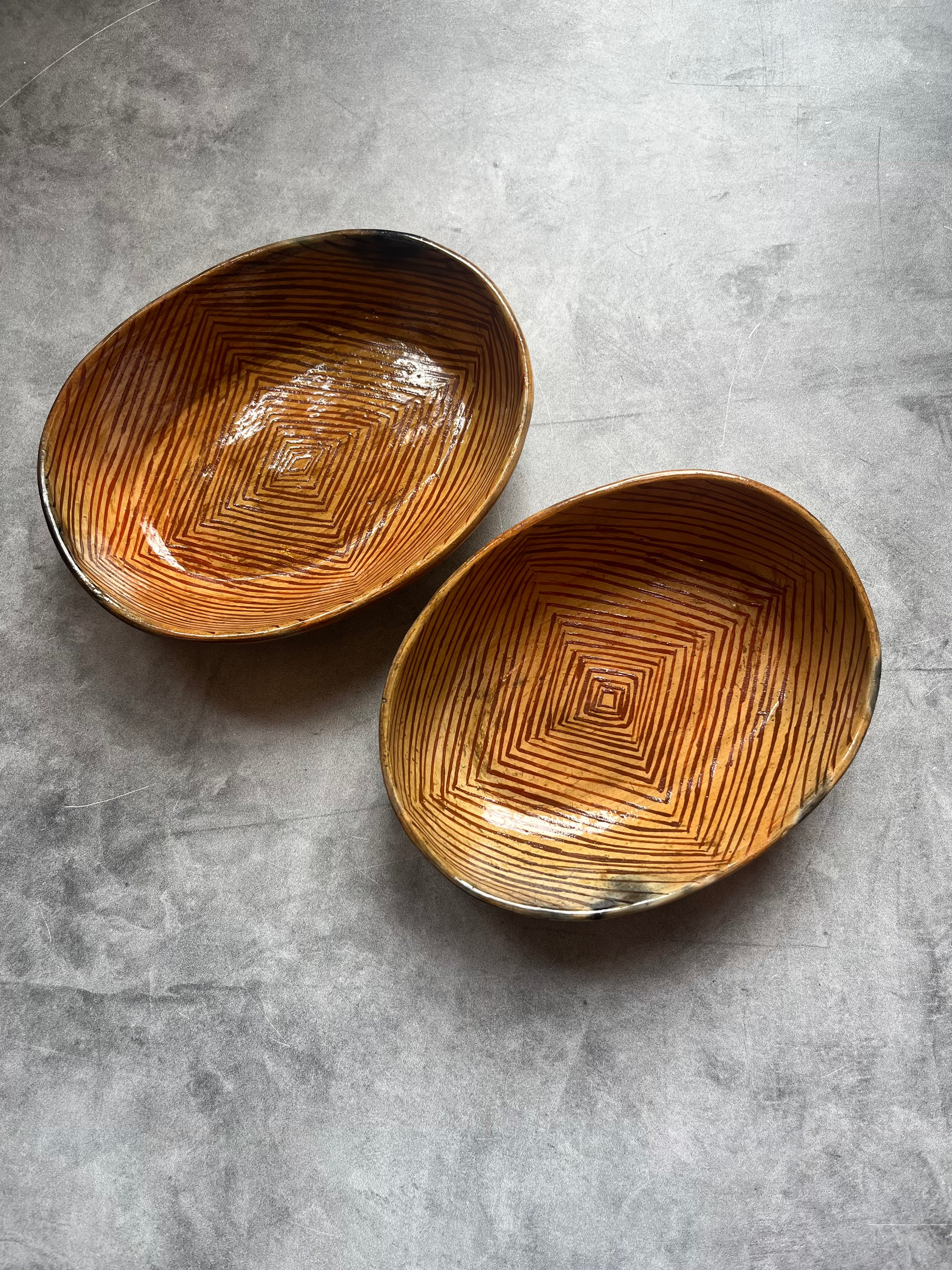Awajun Ceramic Oval Bowl