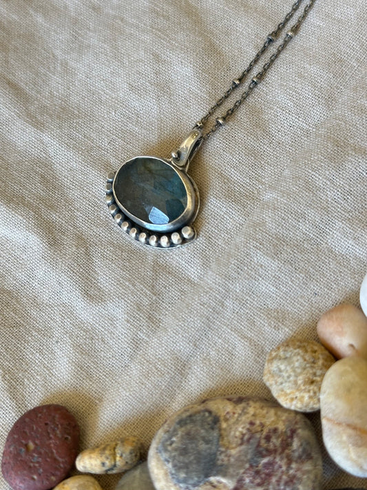 Labradorite & Sterling Silver ~ Necklace