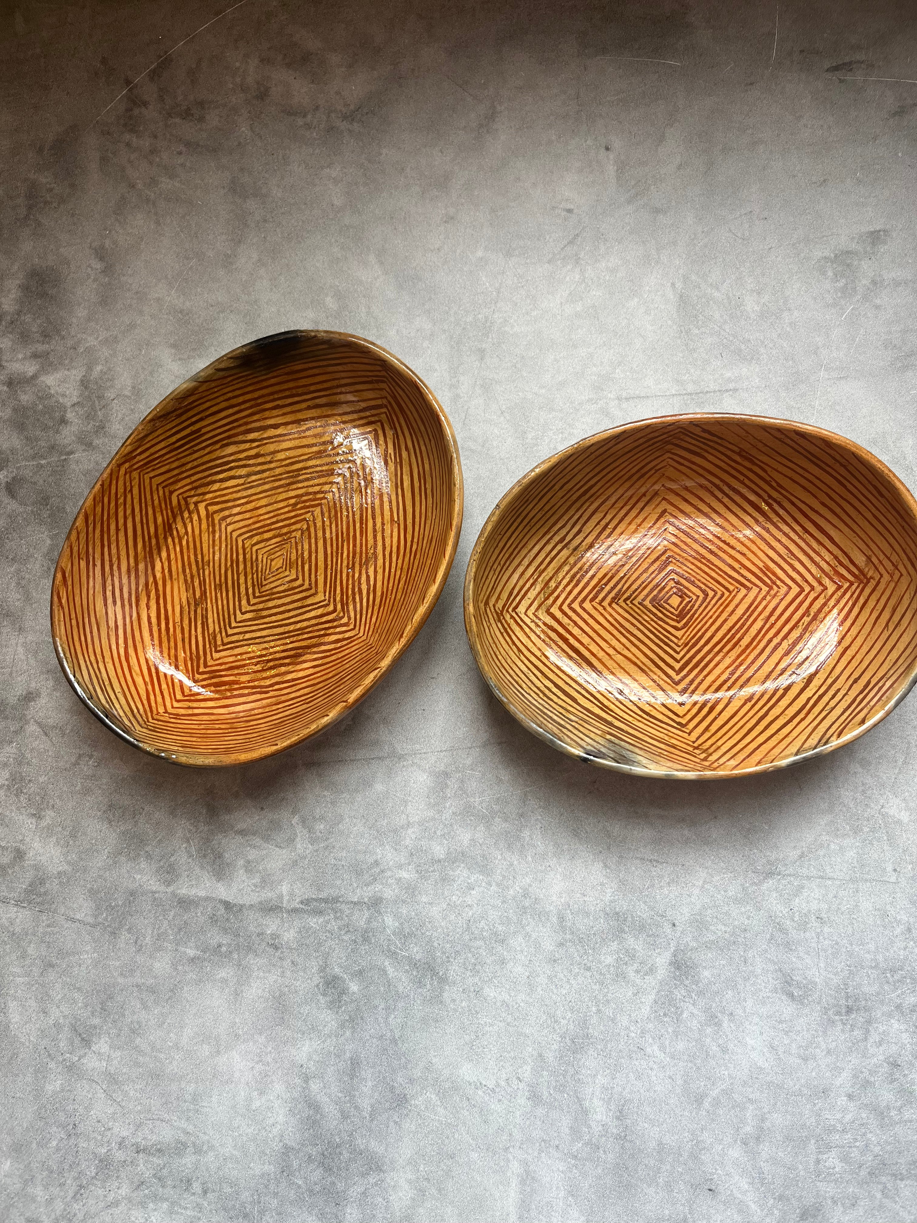 Awajun Ceramic Oval Bowl
