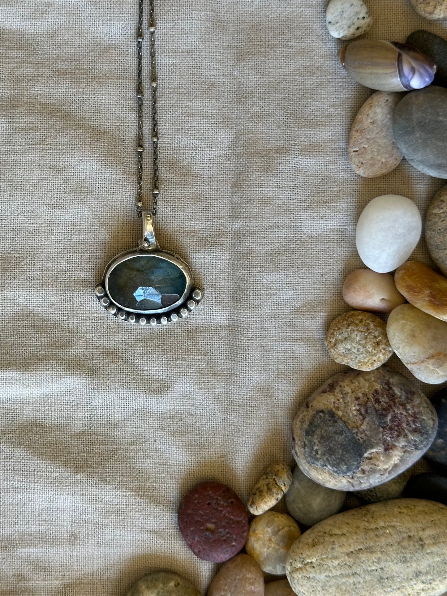 Labradorite & Sterling Silver ~ Necklace