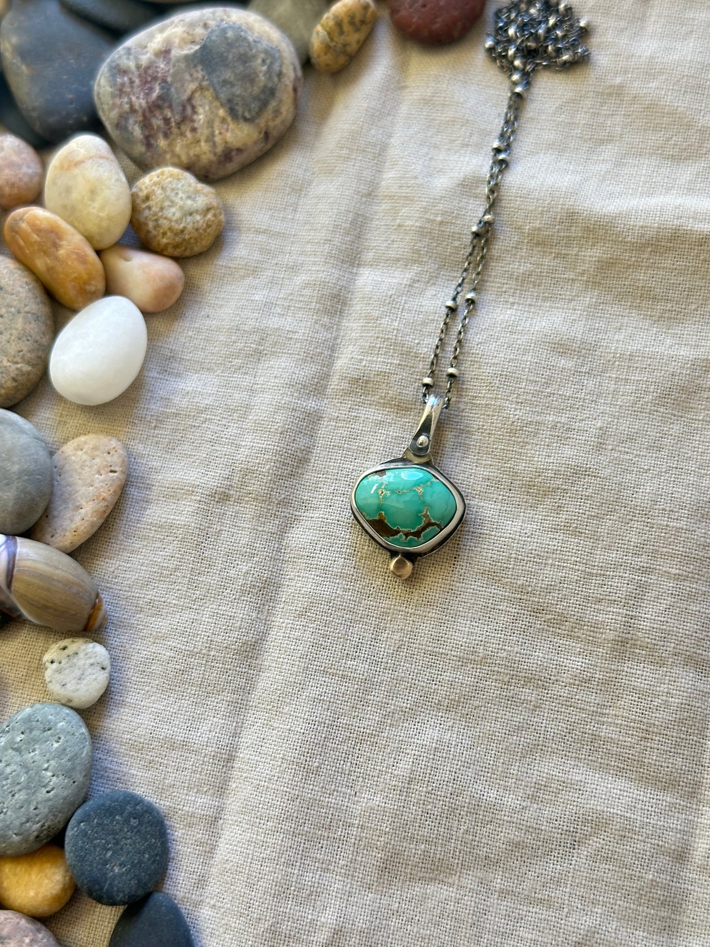 Carico Lake Turquoise & Sterling Silver ~ Necklace