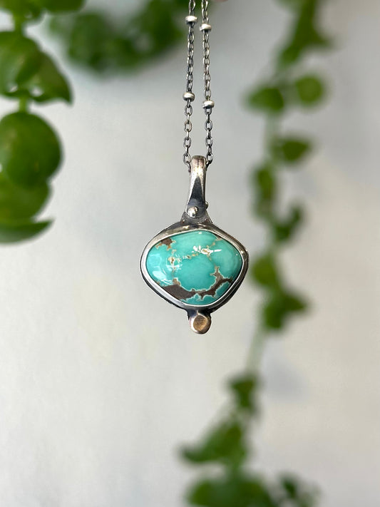 Carico Lake Turquoise & Sterling Silver ~ Necklace