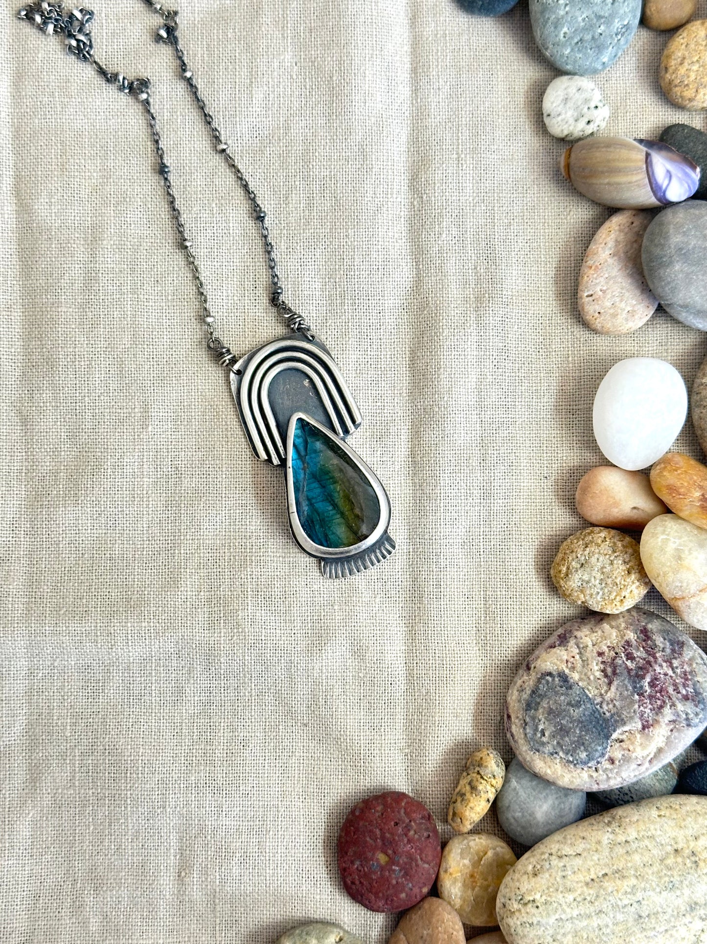 Labradorite & Sterling Silver ~ Necklace