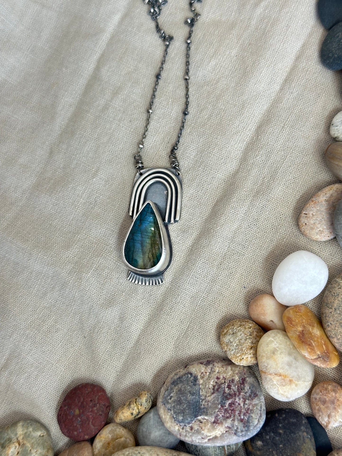Labradorite & Sterling Silver ~ Necklace