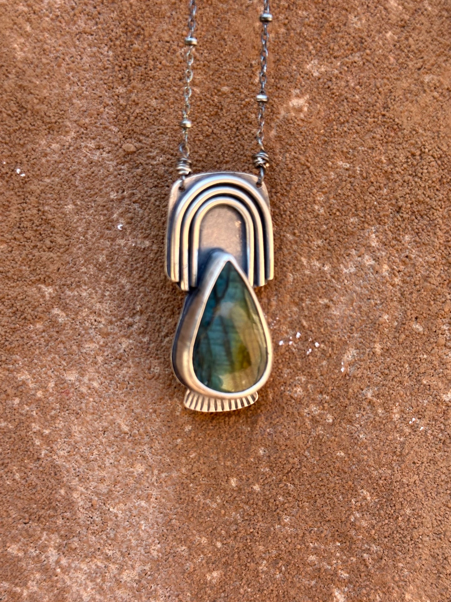 Labradorite & Sterling Silver ~ Necklace