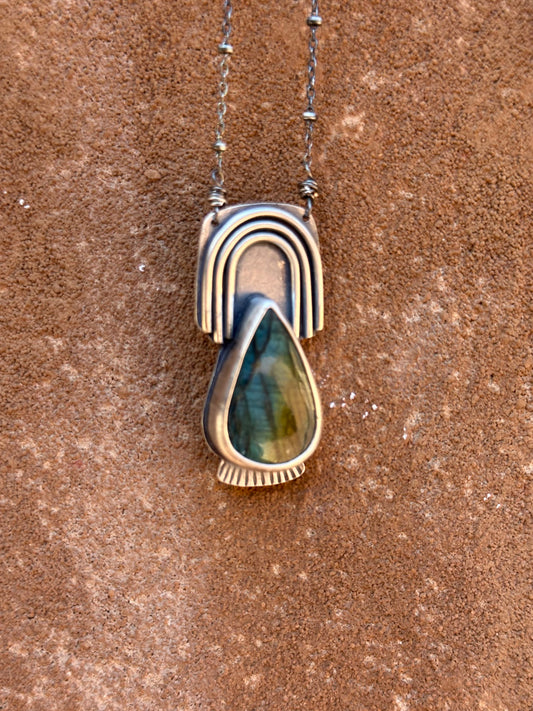 Labradorite & Sterling Silver ~ Necklace