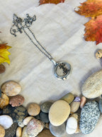 Dendritic Agate and Sterling Silver Neckkace