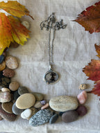 Dendritic Agate and Sterling Silver Neckkace