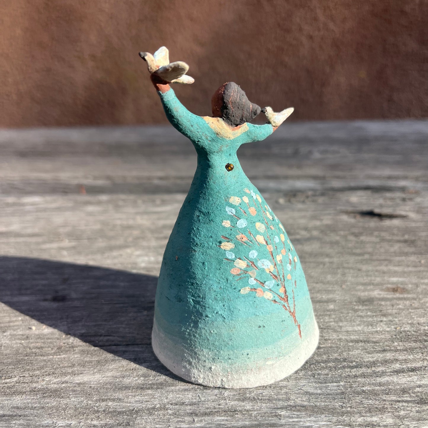 Dancer Bell - Turquoise ~ Two doves