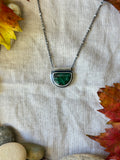 Silky Malachite & Sterling Silver Necklace