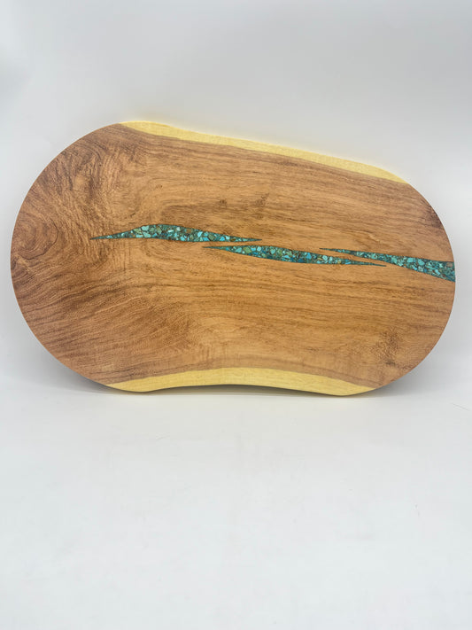 Cutting board with Kingman Turquoise