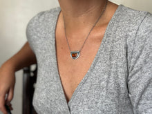 Load image into Gallery viewer, Hessonite Garnet &amp; Sterling Silver - Solitaire Necklace
