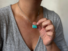 Load image into Gallery viewer, Kingman Turquoise - Sterling silver &amp; bronze
