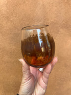Wine Cup • Fuschia + MD Amber • Blown glass