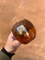 Wine Cup • Fuschia + MD Amber • Blown glass