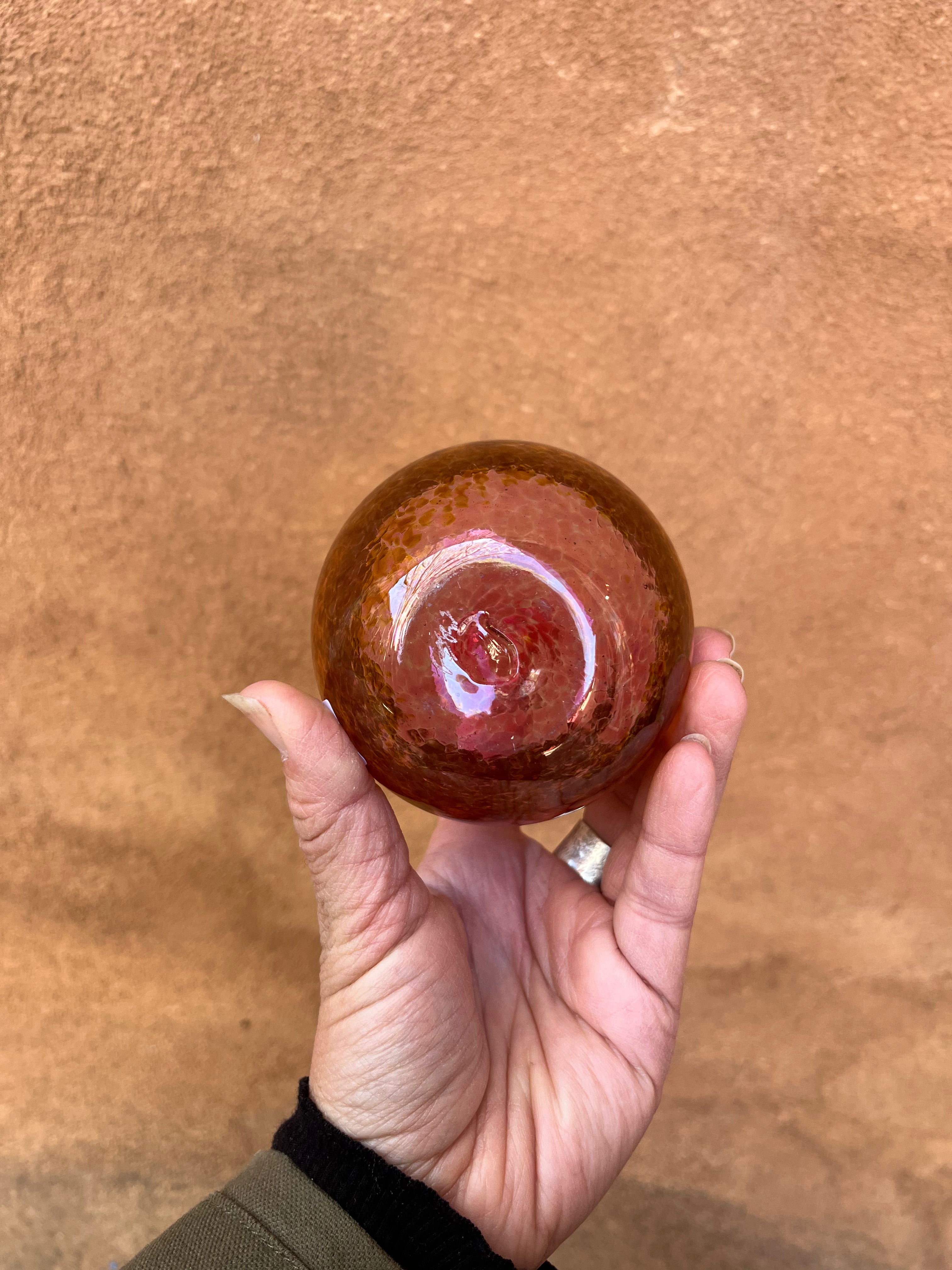 Wine Cup • Fuschia + MD Amber • Blown glass