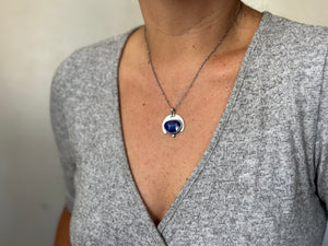Lapis Lazuli - Sunset Necklace - Sterling silver