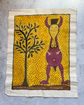 El Dueno De La Amasisa Colorado ~ Natural pigments on fabric - 18.” x 14.”