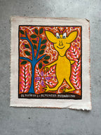 El Dueno De La Almendra - painting on canvas 11.5” x 10"