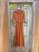 Load image into Gallery viewer, Rust - Three Quarter Sleeves - A-line dress
