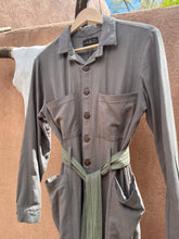 Load image into Gallery viewer, Olive Green Linen - Jumpsuit - Longsleeve
