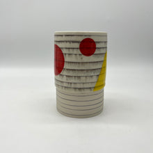 Load image into Gallery viewer, Primary Colors Striped Tall Cup - Porcelain
