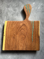 Small Cutting Board with Handle - Kingman Turquoise