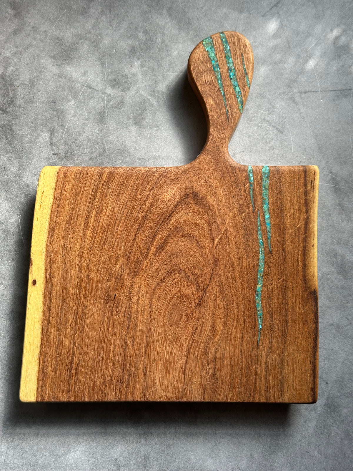Small Cutting Board with Handle - Kingman Turquoise