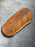 Oval Cutting Board - Velvet Mesquite & Kingman Turquoise