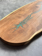 Oval Cutting Board - Velvet Mesquite & Kingman Turquoise