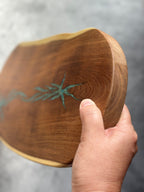 Oval Cutting Board - Velvet Mesquite & Kingman Turquoise