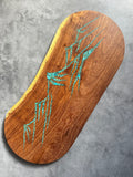 Oval Cutting Board - Velvet Mesquite & Kingman Turquoise