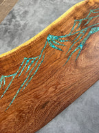 Oval Cutting Board - Velvet Mesquite & Kingman Turquoise