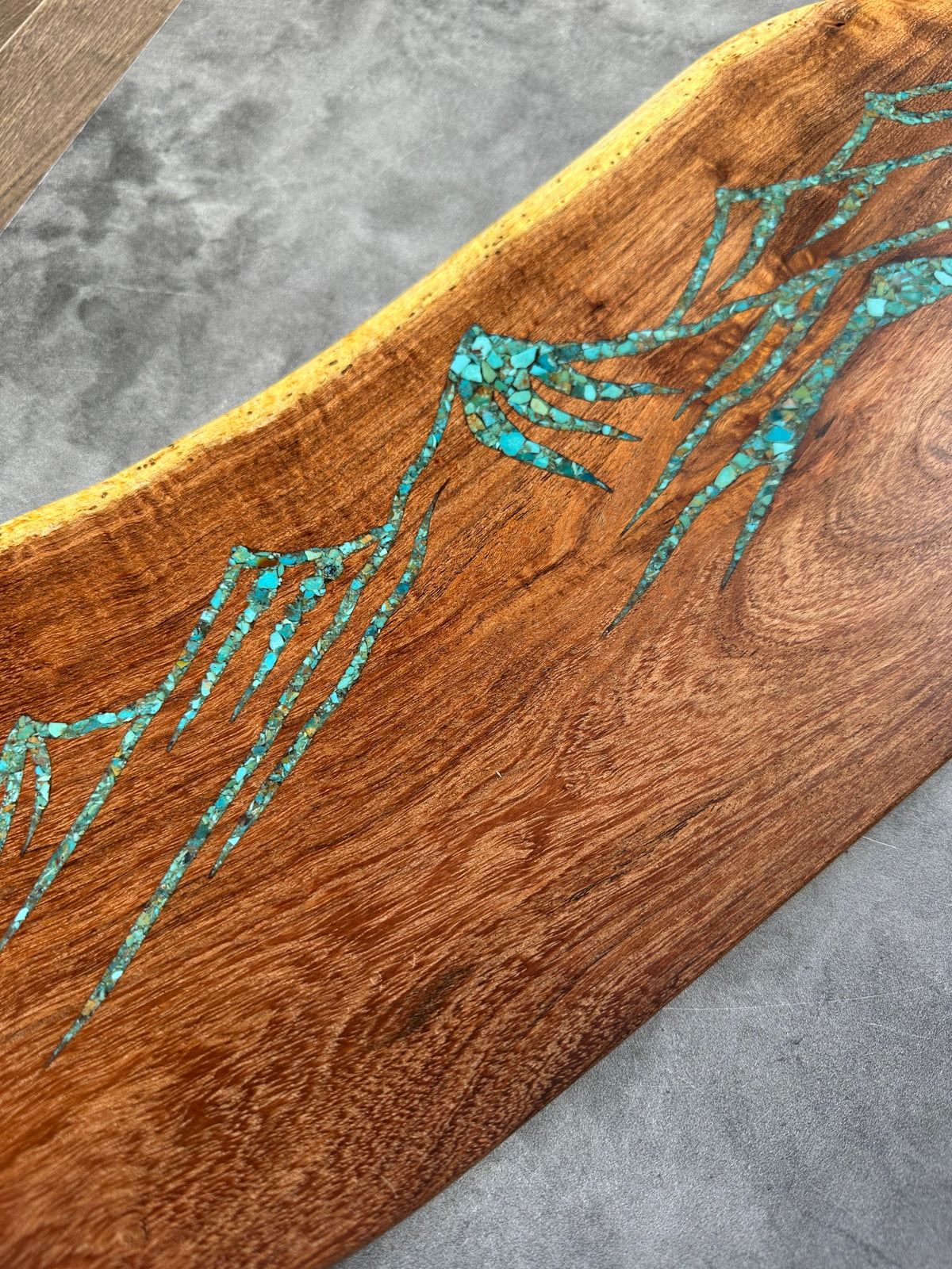 Oval Cutting Board - Velvet Mesquite & Kingman Turquoise