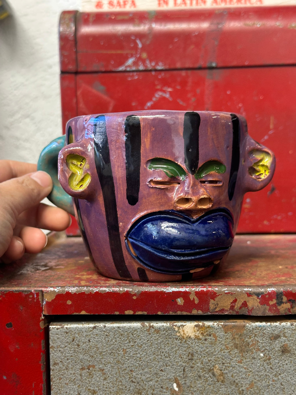 Face Mugs - Red Clay