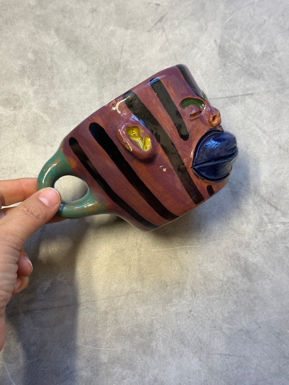Face Mugs - Red Clay