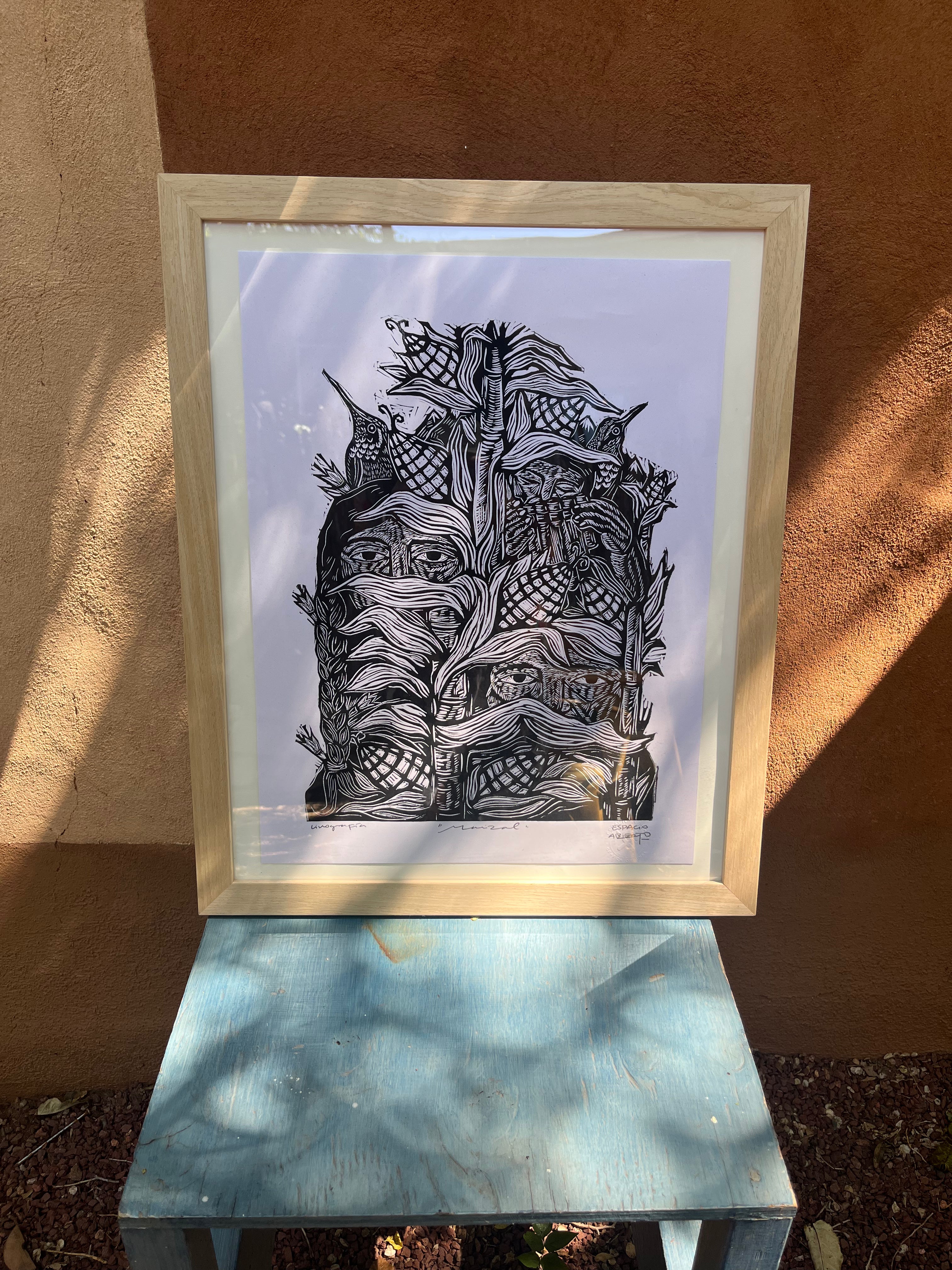 Maizal ~ Linocut Print 18” x 13.5”