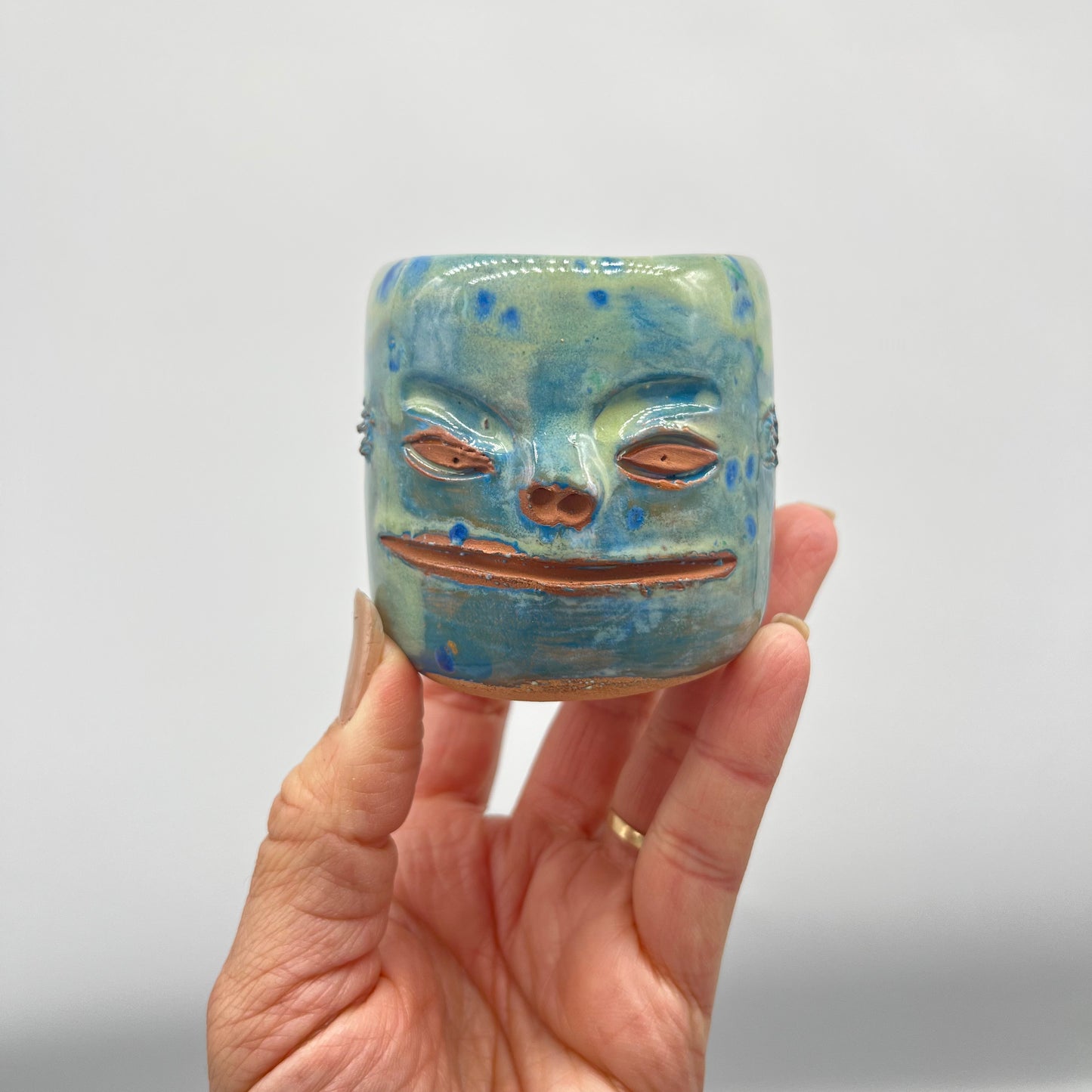 Face Mezcal Cups - Red clay