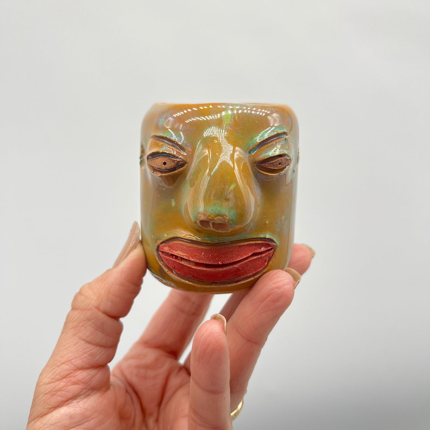 Face Mezcal Cups - Red clay