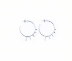 Hoops 5 peaks ~ Sterling Silver