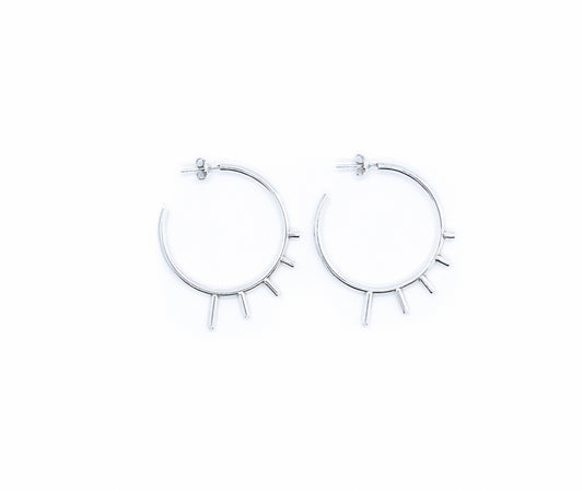 Hoops 5 peaks ~ Sterling Silver