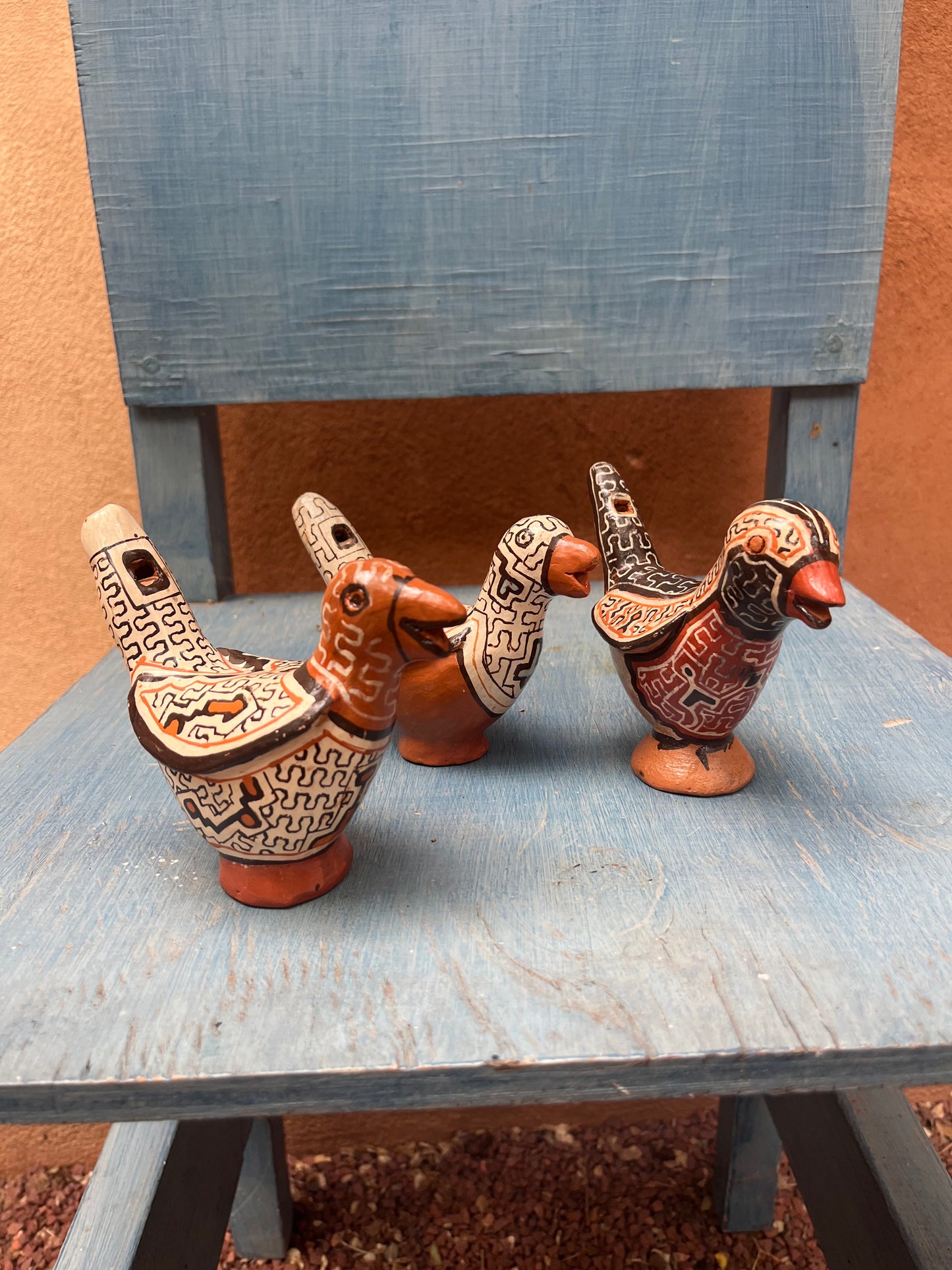 Shipibo Ceramic ~ bird whistle ~ 3 colors