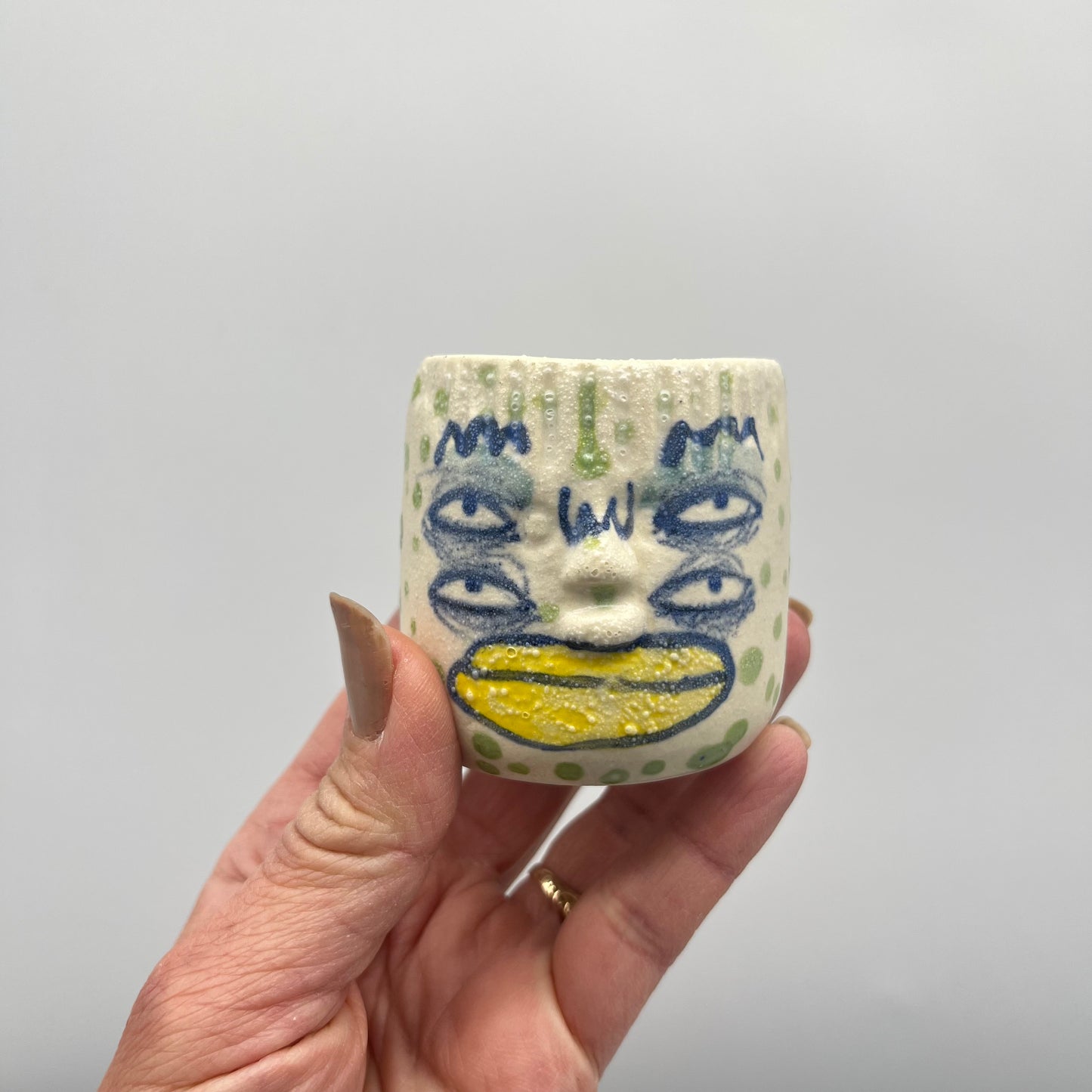 Face Mezcal Cups ~ porcelain