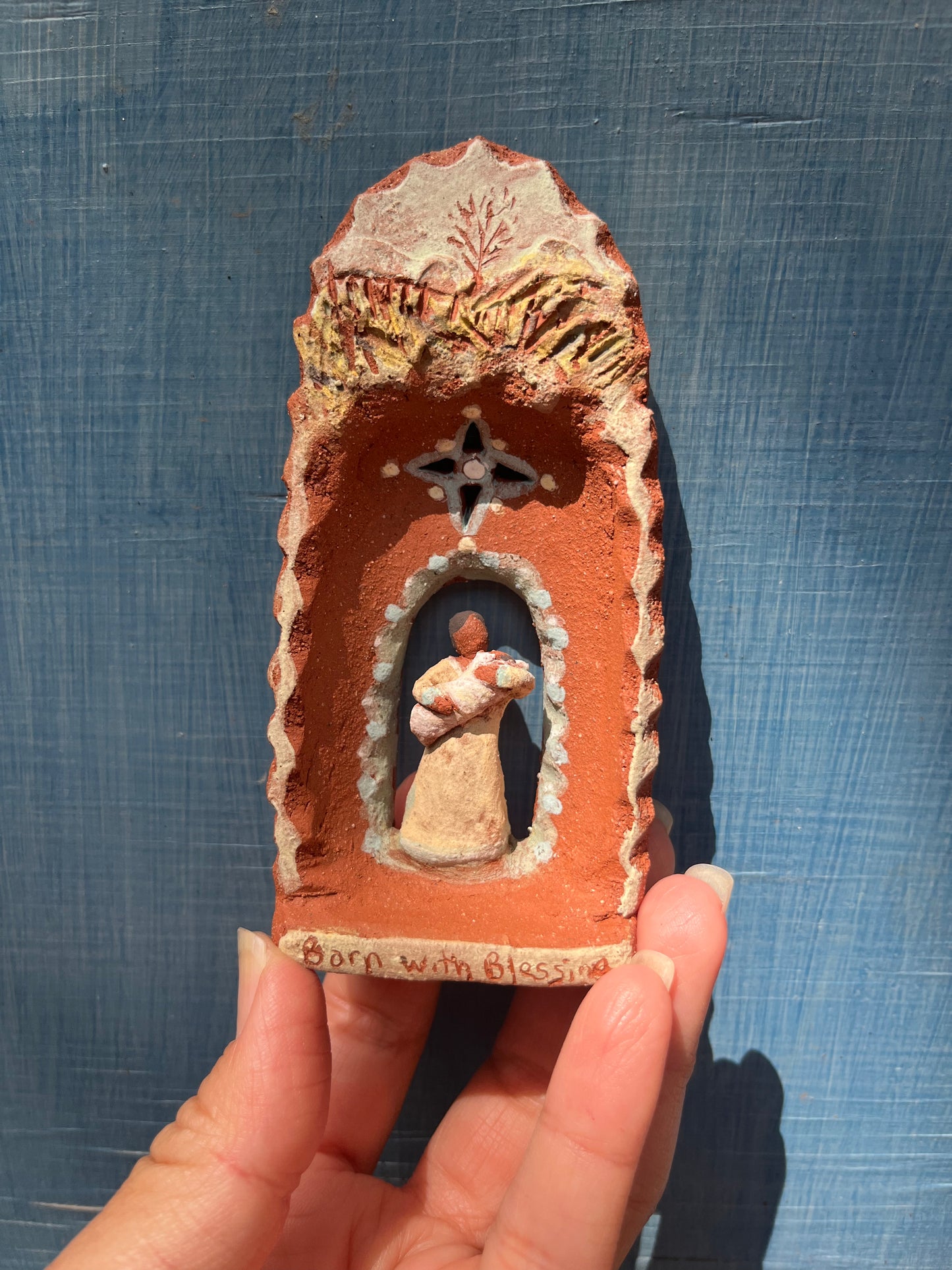 Little altar sculpture ~ Born with Blessing
