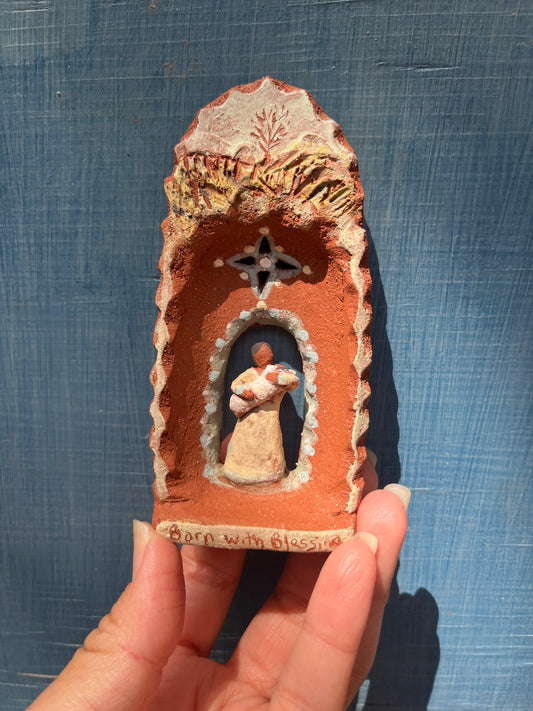 Little altar sculpture ~ Born with Blessing