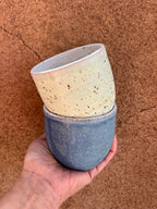 Tumbler ~ blue matte + Green speckled ~ 2 colors