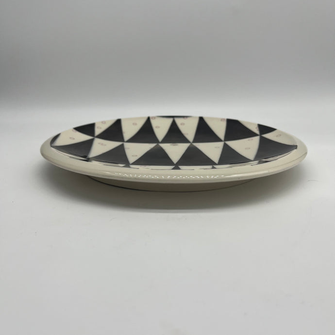 Black and White Porcelain Plate