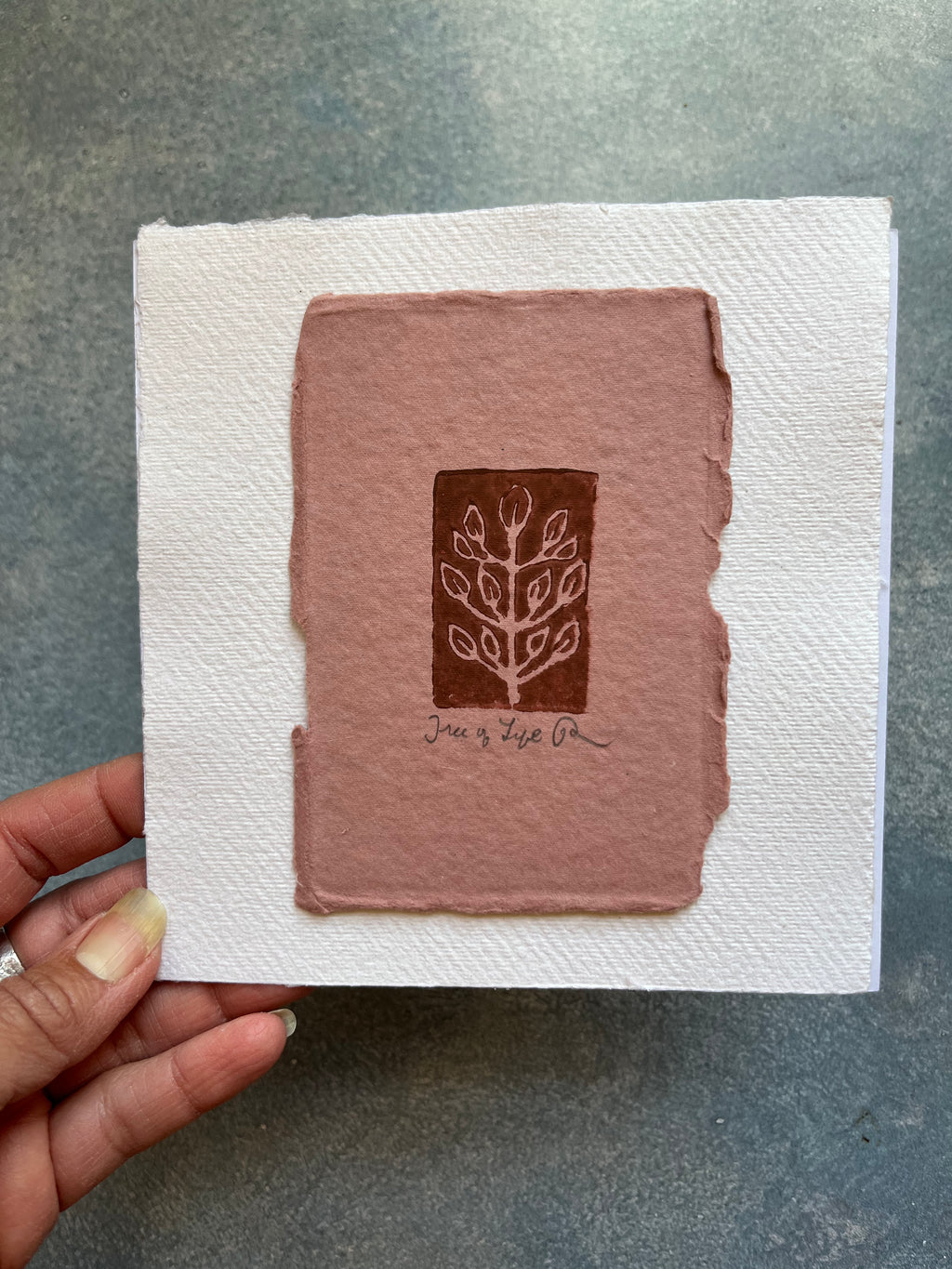 Tree of Life - Mini Block Print 6” by 6”