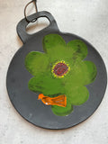 Circular Platter with Handle - Black
